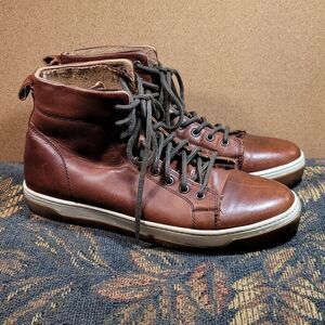 Aldo Brown Leather High Top Sneakers- Size 12